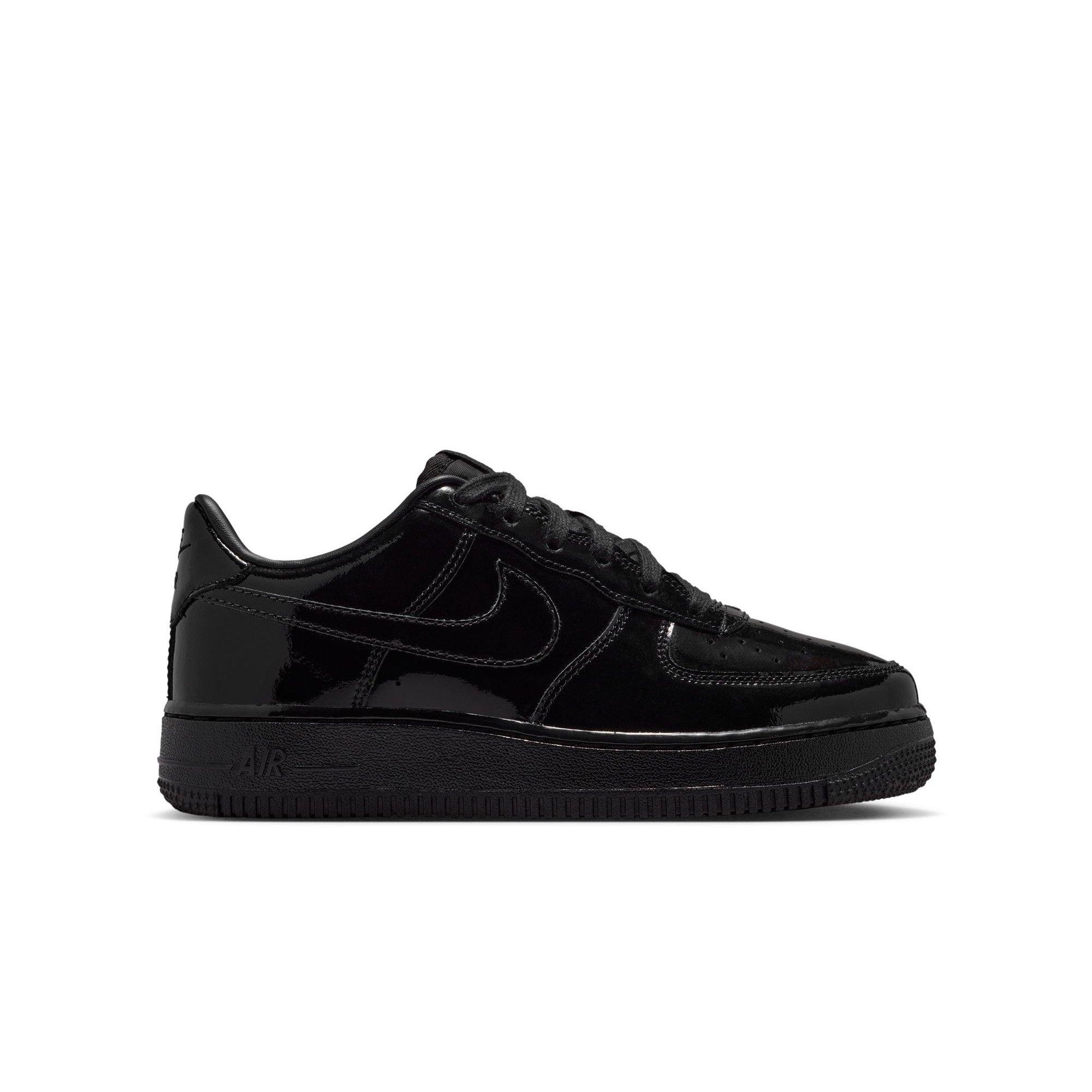Nike Air Force 1 "Black Patent" Grade School Boys' Shoe - BLACK